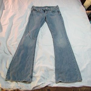 Silver light wash denim flare Jeans